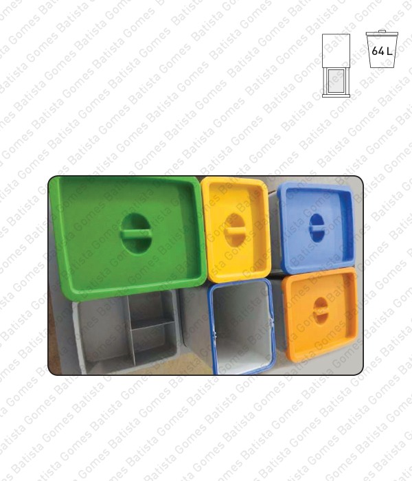 Sistema de baldes para lixo - Para gavet�es - M�d. 900 - 64L